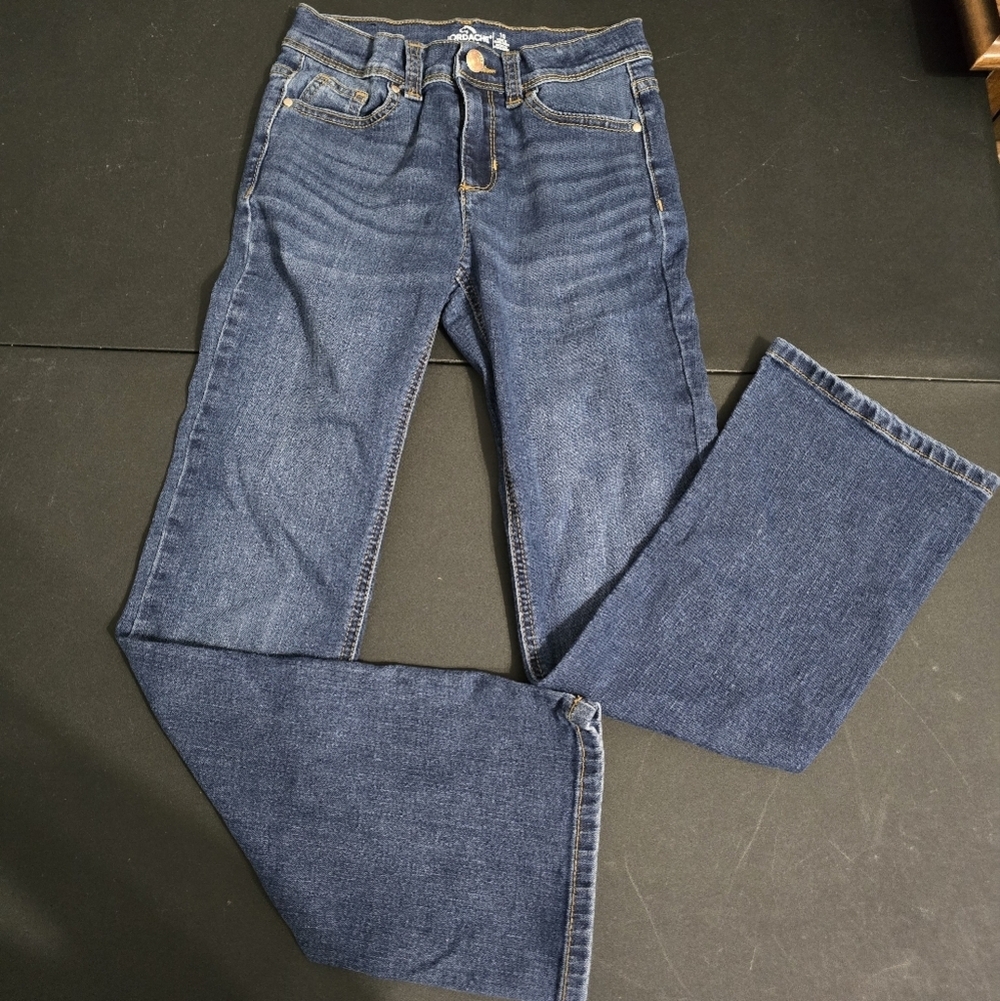 Jordache Bootcut Blue Denim Girls Jeans Size 10 Adjustable Waist